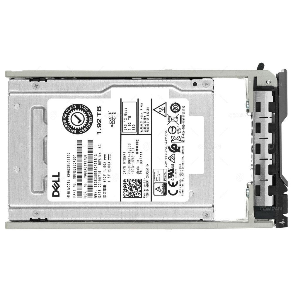 TDNP7 DELL SSD 1.92TB SAS 12G 2.5" SFF FOR DELL POWEREDGE G11-G13